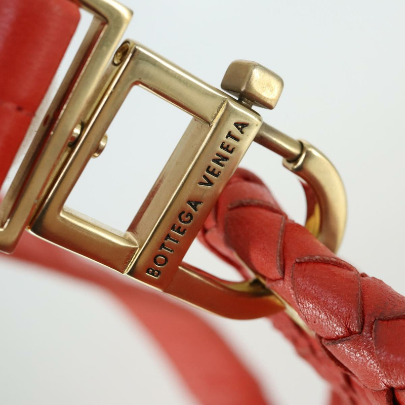 【日本直送】BOTTEGA VENETA INTRECCIATO 皮革單背包 紅色 金色 正品 159839V-8