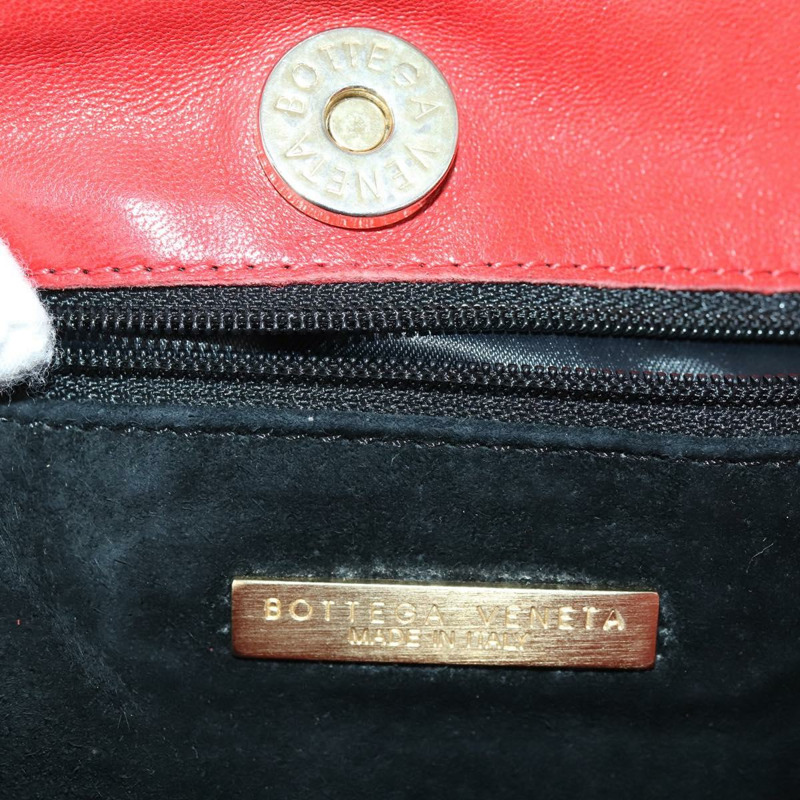 【日本直送】BOTTEGA VENETA INTRECCIATO 皮革單背包 紅色 金色 正品 159839V-19
