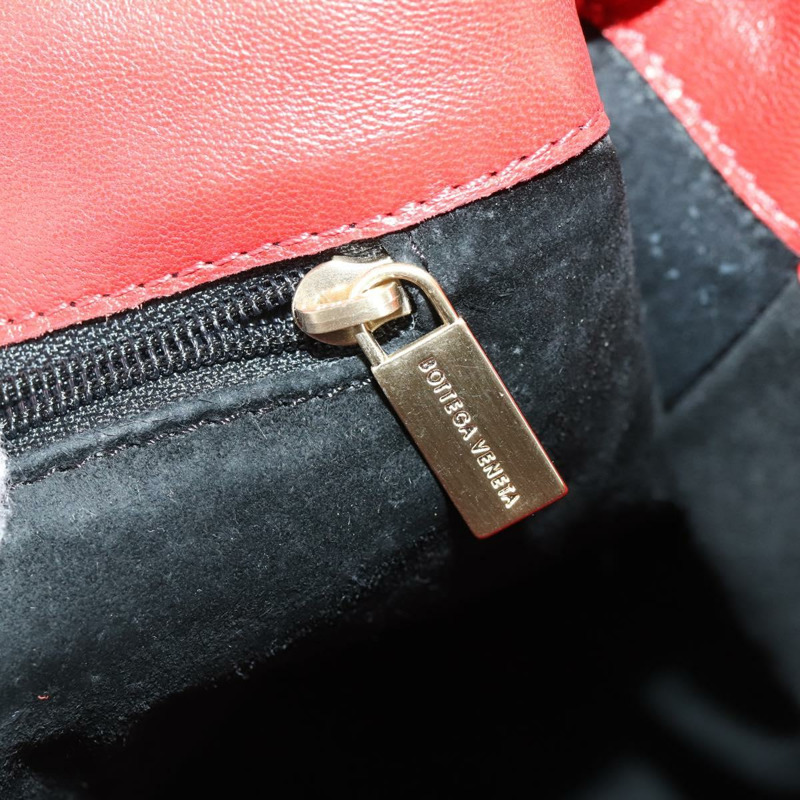 【日本直送】BOTTEGA VENETA INTRECCIATO 皮革單背包 紅色 金色 正品 159839V-20