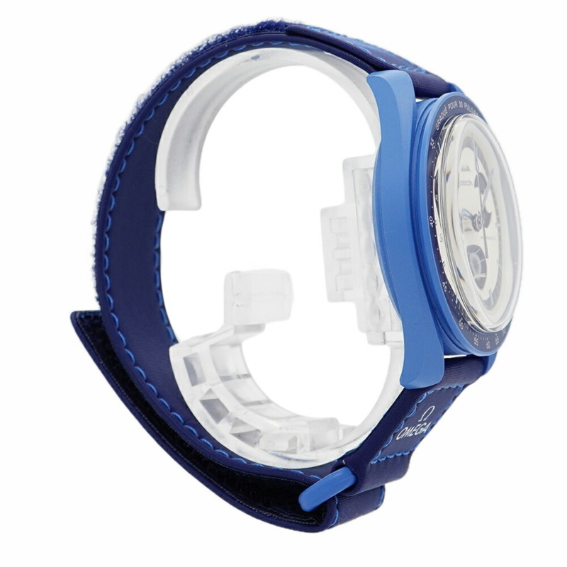 Swatch x Omega 超級藍月任務 SO33N700 銀色錶盤男士腕錶-3