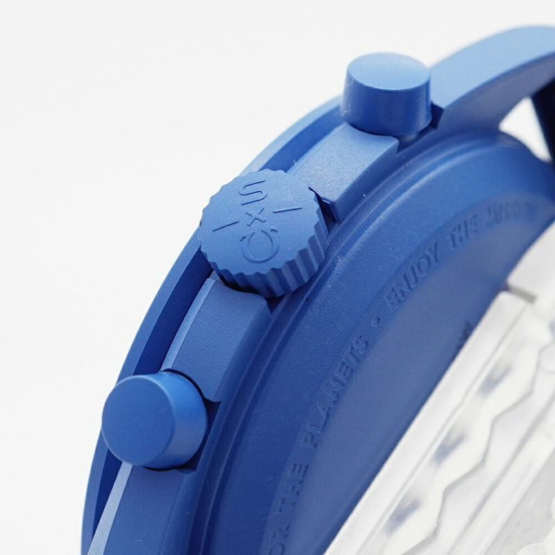 Swatch x Omega 超級藍月任務 SO33N700 銀色錶盤男士腕錶-7