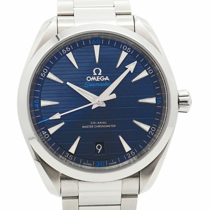 歐米茄海馬系列 220.10.41.21.03.001 藍色錶盤男士腕錶-0