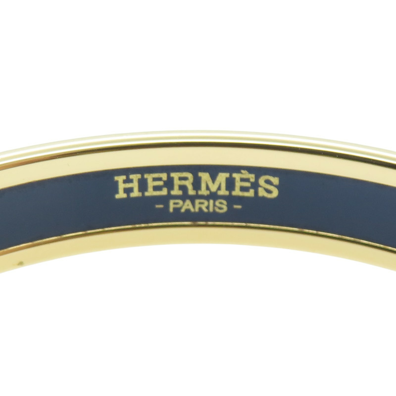 綠松石藍 琺瑯 金色鍍金 Emaille PM 手環【HERMES 愛馬仕】-4