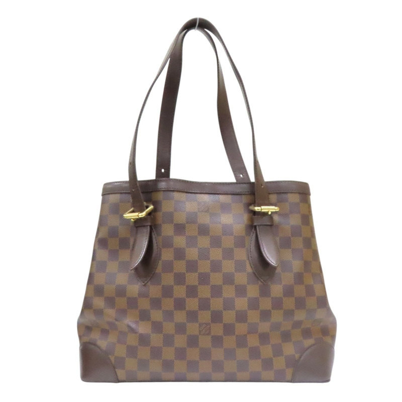 棕色 棋盤格 帆布 Hampstead MM 肩背包【LOUIS VUITTON LV 路易威登】 N51204-1