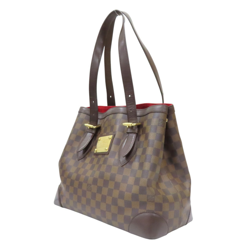 棕色 棋盤格 帆布 Hampstead MM 肩背包【LOUIS VUITTON LV 路易威登】 N51204-2