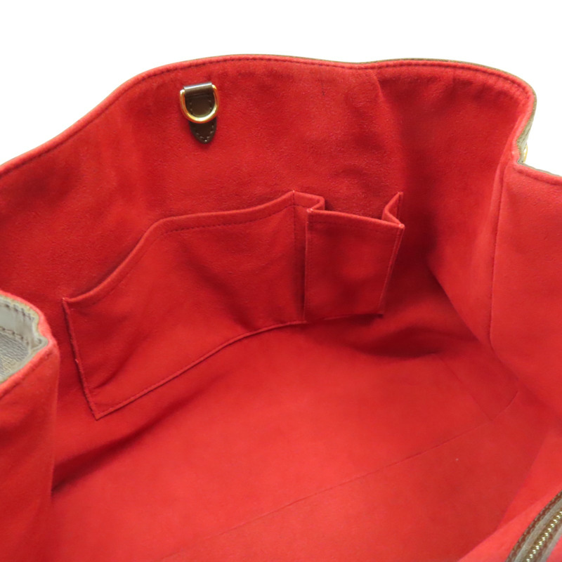 棕色 棋盤格 帆布 Hampstead MM 肩背包【LOUIS VUITTON LV 路易威登】 N51204-5