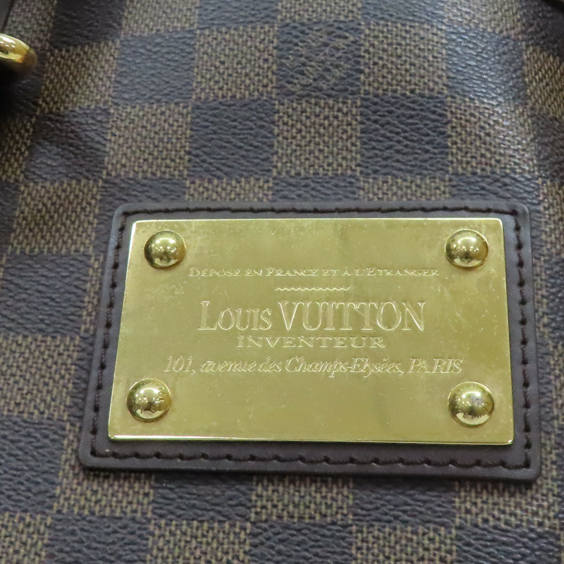 棕色 棋盤格 帆布 Hampstead MM 肩背包【LOUIS VUITTON LV 路易威登】 N51204-7
