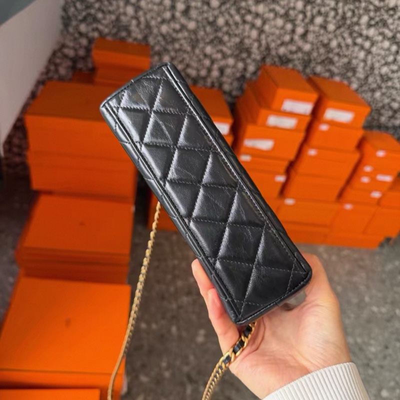 Chanel 黑金Kelly 大號芯片-3