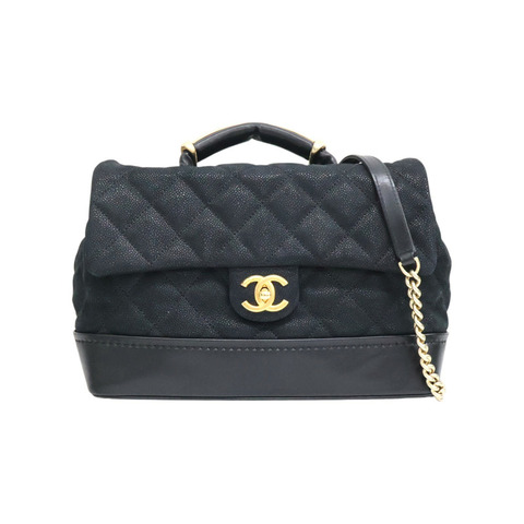 黑色牛皮 Globe Trottel 兩用包 無卡【CHANEL 香奈兒】