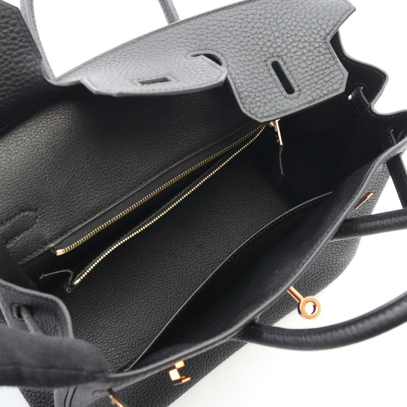 愛馬仕 Birkin 25 手提包,Togo 皮革,黑色,RG PGHW,二手女款-2