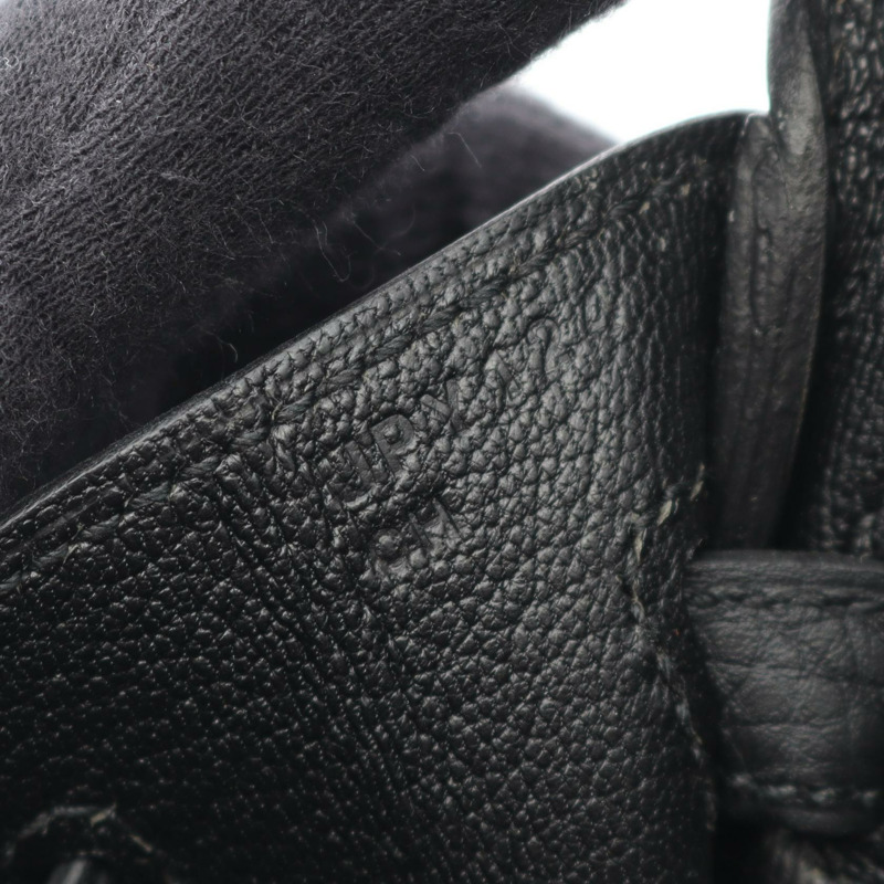 愛馬仕 Birkin 25 手提包,Togo 皮革,黑色,RG PGHW,二手女款-4