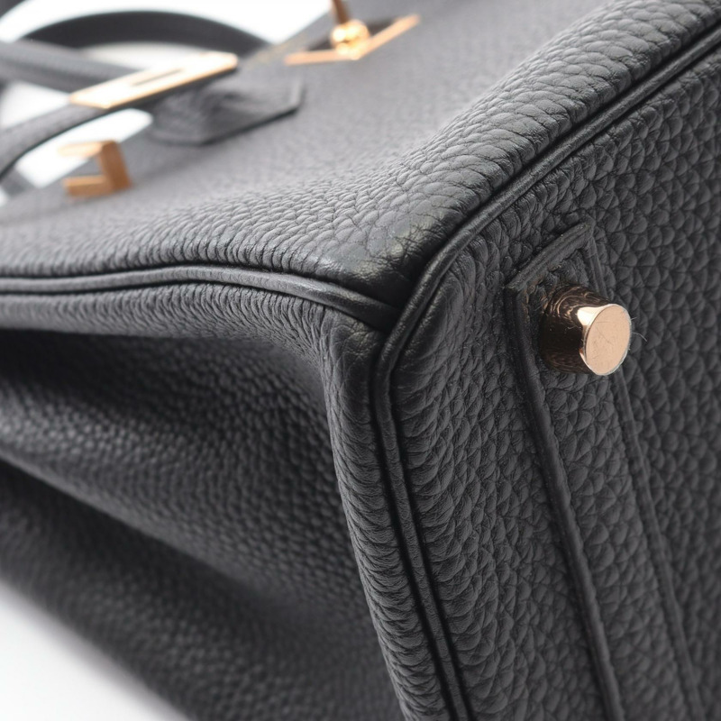 愛馬仕 Birkin 25 手提包,Togo 皮革,黑色,RG PGHW,二手女款-6