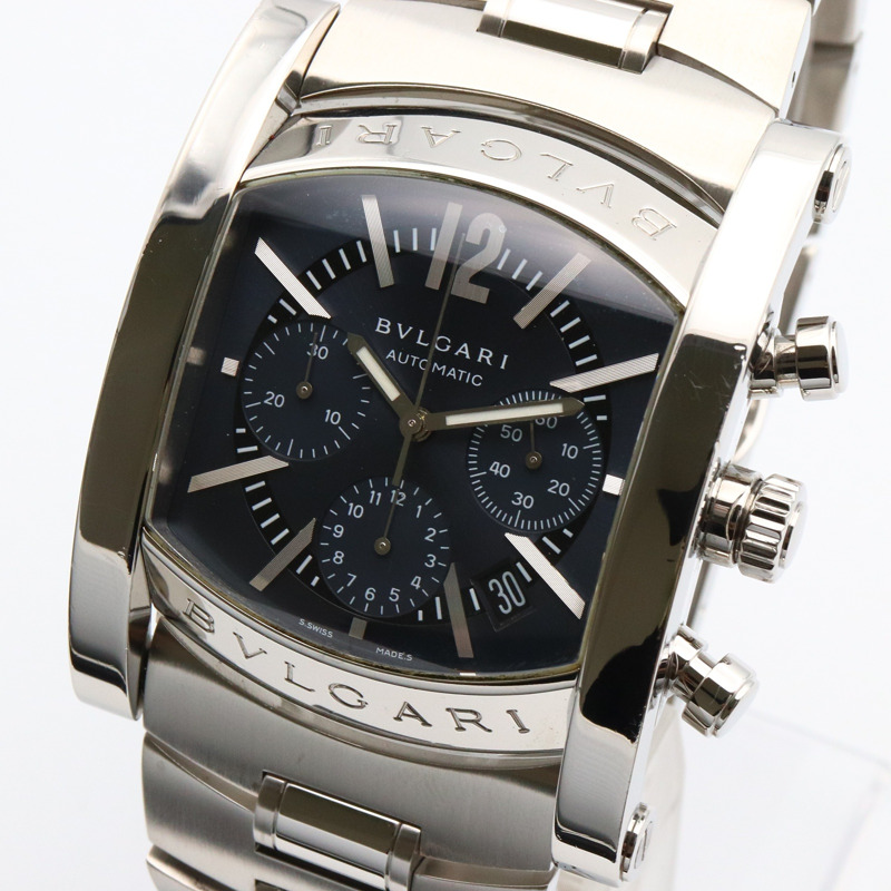 灰色錶盤 不鏽鋼 Assioma 腕錶【BVLGARI 寶格麗】 AA48SCH-2