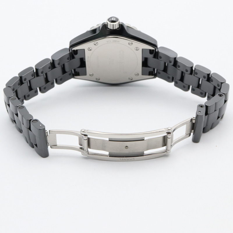 黑色錶盤 陶瓷 鑽石 不鏽鋼 J12 腕錶【CHANEL 香奈兒】 H5701-3