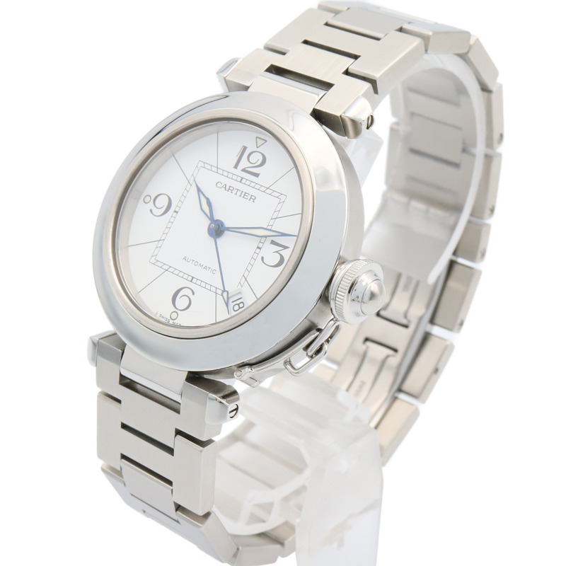 白色錶盤 不鏽鋼 Pasha C 腕錶【Cartier 卡地亞】 W31074M7-1