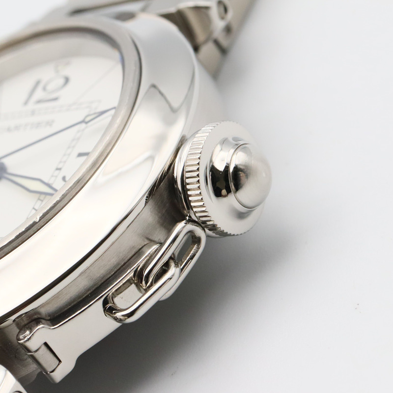 白色錶盤 不鏽鋼 Pasha C 腕錶【Cartier 卡地亞】 W31074M7-5