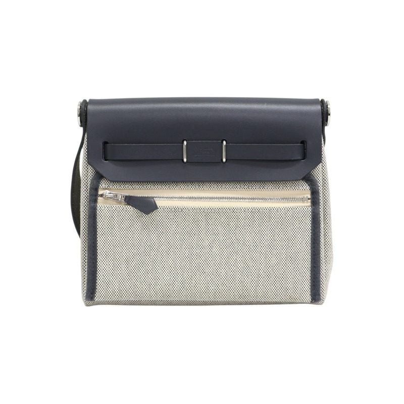 石板灰帆布 Herbag zip 20 肩背包 H085414CK W刻【HERMES 愛馬仕】 H085414CK-1