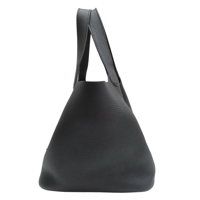 黑色 Taurillon牛皮 Picotin Lock 22 手提包 U刻 銀扣【HERMES 愛馬仕】 H060991CK-1