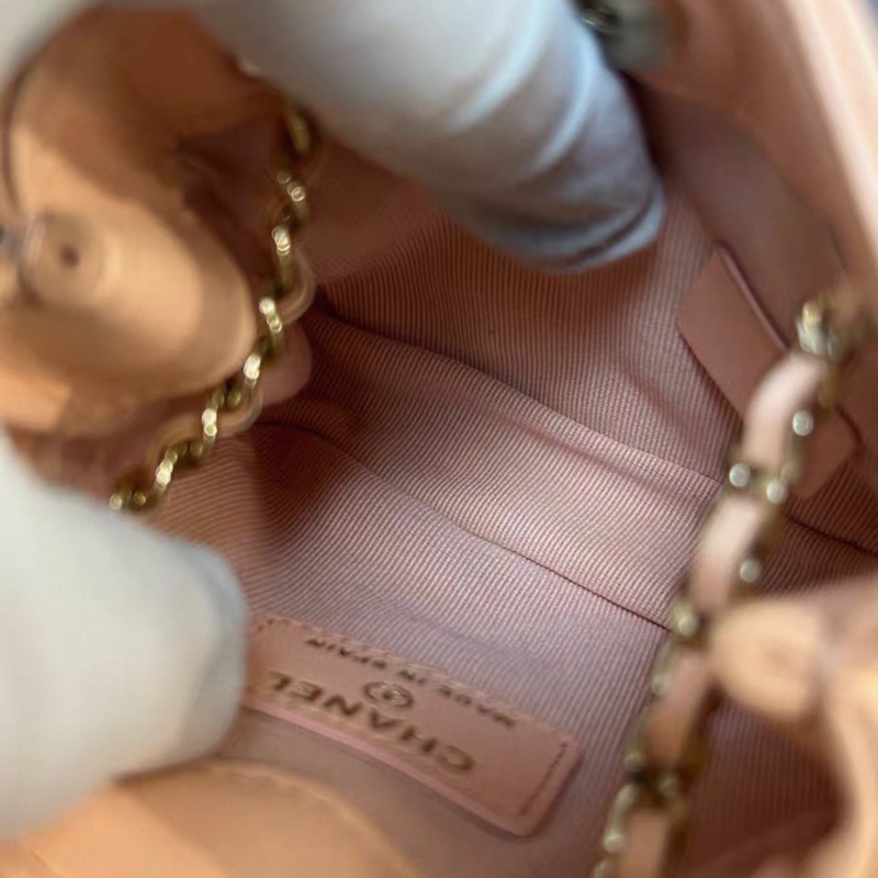 【97新 ✨ 全網最低價!】Chanel 香奈兒 22C 小廢包 淡橘粉 金扣 單肩斜挎包(下單前先詢問庫存❗️)-16