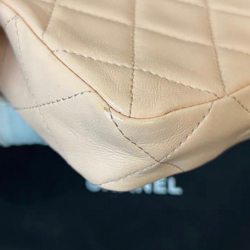 【97新 ✨ 全網最低價!】Chanel 香奈兒 22C 小廢包 淡橘粉 金扣 單肩斜挎包(下單前先詢問庫存❗️)-17