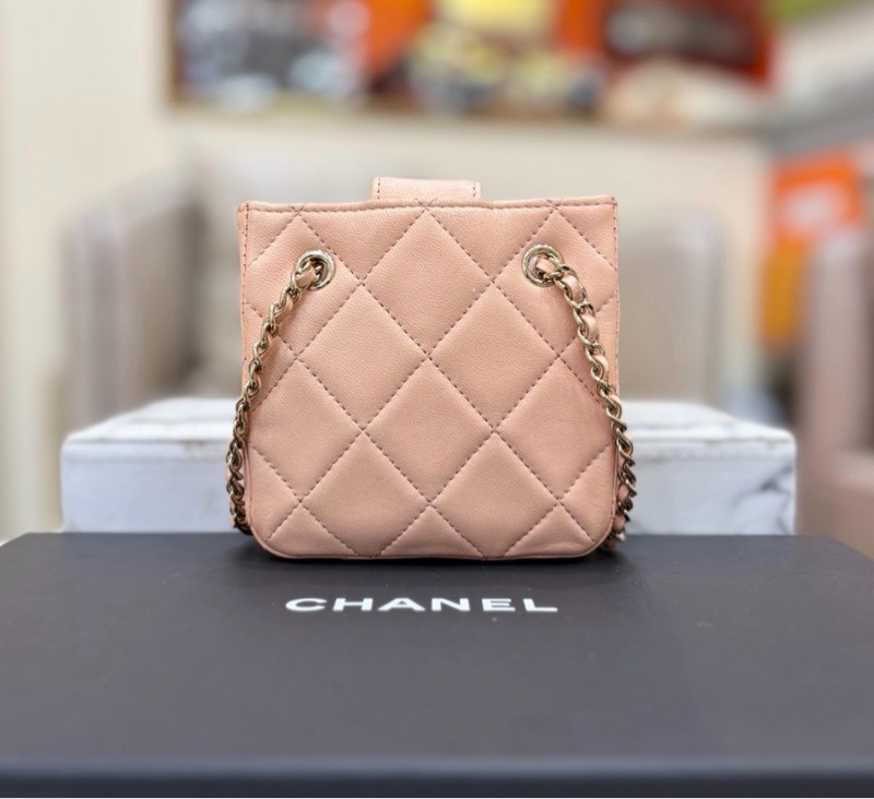 【97新 ✨ 全網最低價！】Chanel 香奈兒 22C 小廢包 淡橘粉 金扣 單肩斜挎包（下單前先詢問庫存❗️)-2