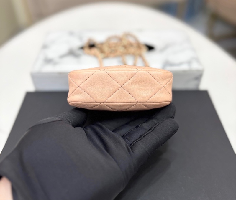 【97新 ✨ 全網最低價！】Chanel 香奈兒 22C 小廢包 淡橘粉 金扣 單肩斜挎包（下單前先詢問庫存❗️)-5
