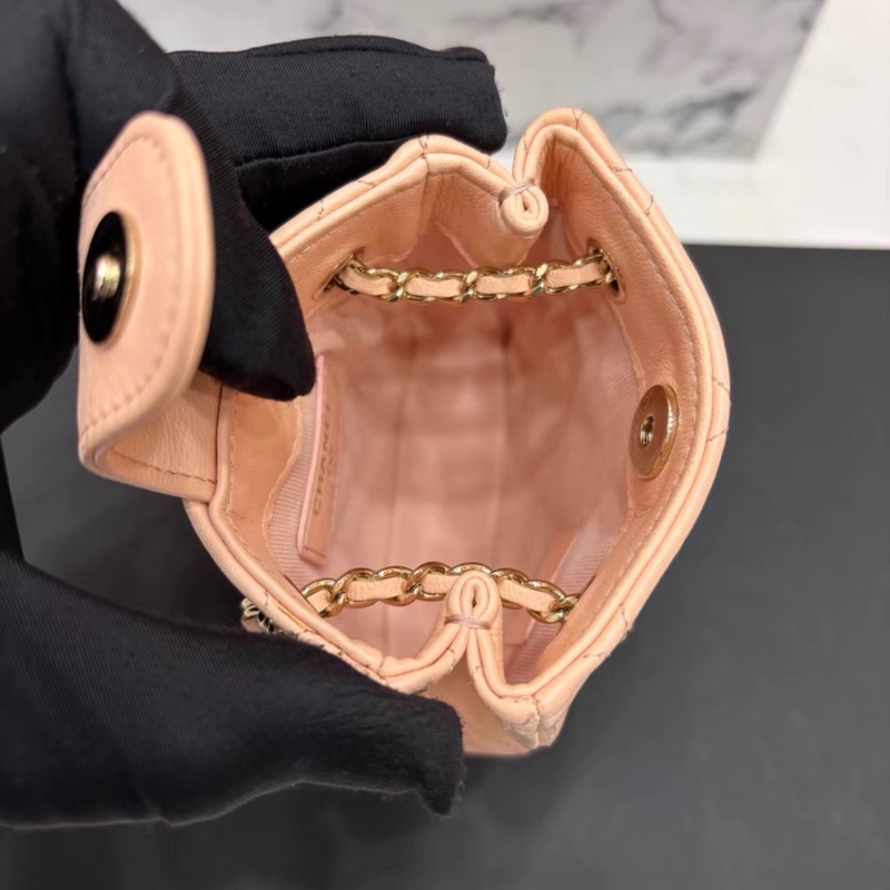 【97新 ✨ 全網最低價！】Chanel 香奈兒 22C 小廢包 淡橘粉 金扣 單肩斜挎包（下單前先詢問庫存❗️)-7