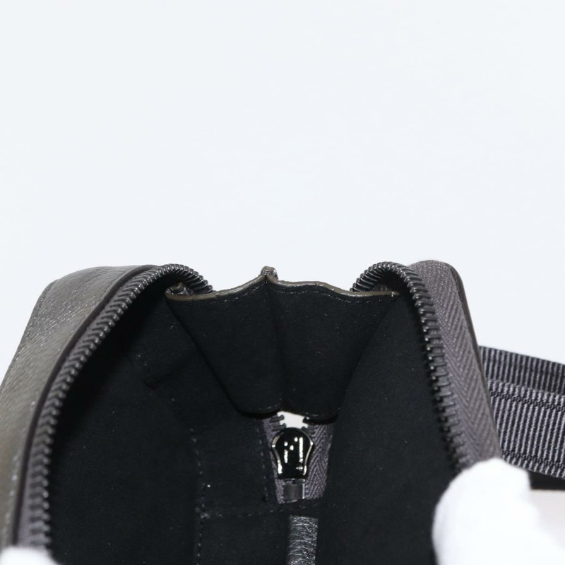 【日本直送】FENDI 銀色皮革肩背包 Auth bs30741-20