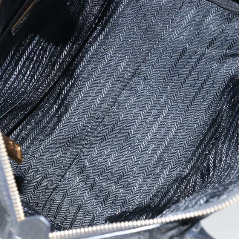 【日本直送】PRADA 尼龍手提包 黑色 金色 正品 148636-9