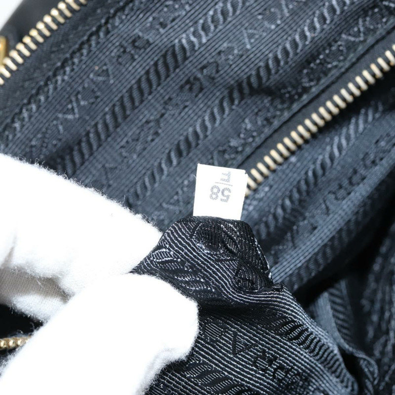 【日本直送】PRADA 尼龍手提包 黑色 金色 正品 148636-10