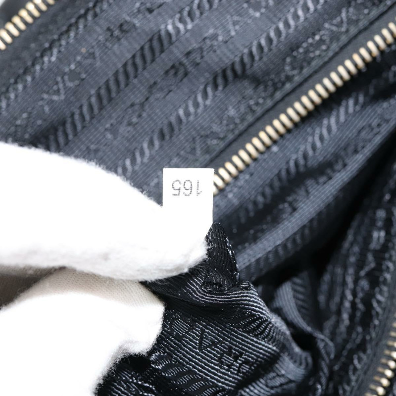【日本直送】PRADA 尼龍手提包 黑色 金色 正品 148636-11