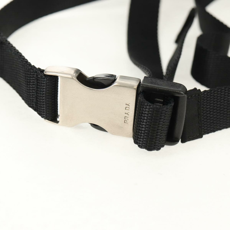 【日本直送】PRADA 雙肩包 尼龍 黑色 銀色 正品 153638V-17