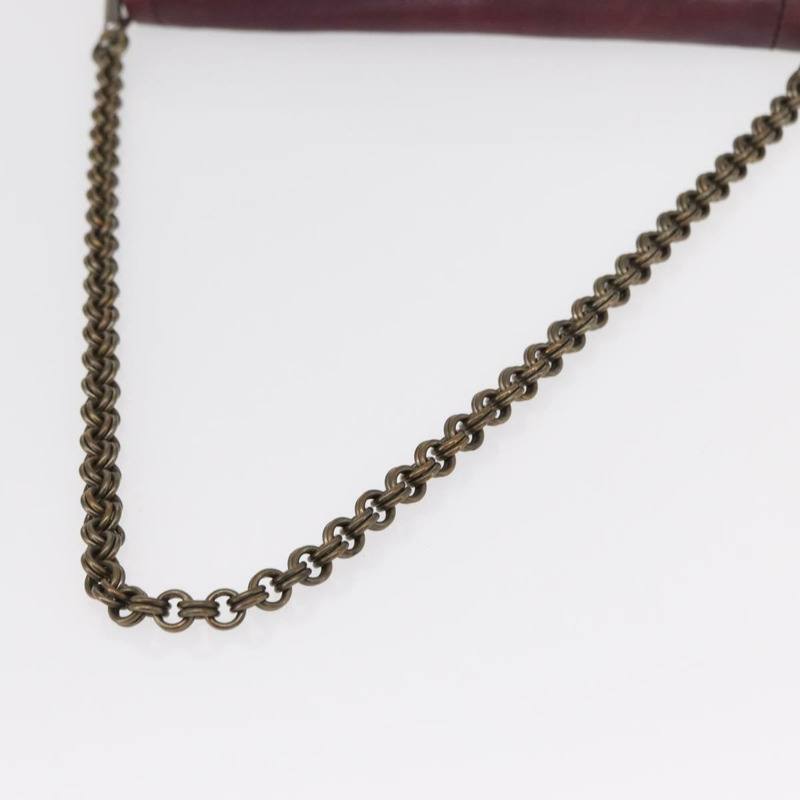 【日本直送】PRADA 鏈條包 皮革 銀紫色 正品 148623V-6