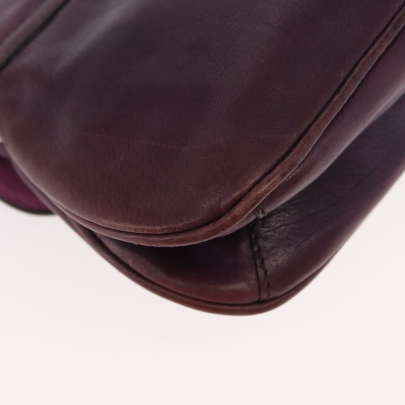 【日本直送】PRADA 鏈條包 皮革 銀紫色 正品 148623V-15