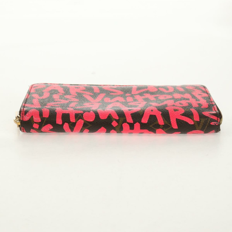 【日本直送】路易威登 Monogram Graffiti Zippy 錢包 粉紅色 M93710 正品 143030V-6