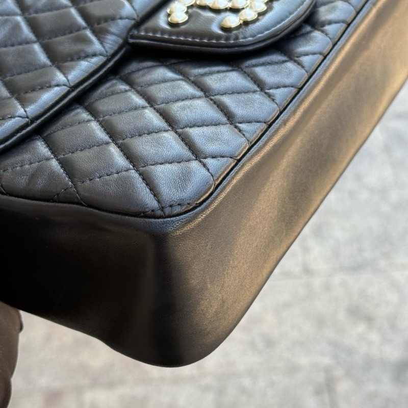 Chanel 威斯敏斯特 珍珠 鏈條單肩包 15開 底長約26 附件身份卡。-4