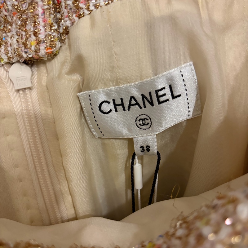 Chanel高訂系列毛呢刺繡亮片套裝-0