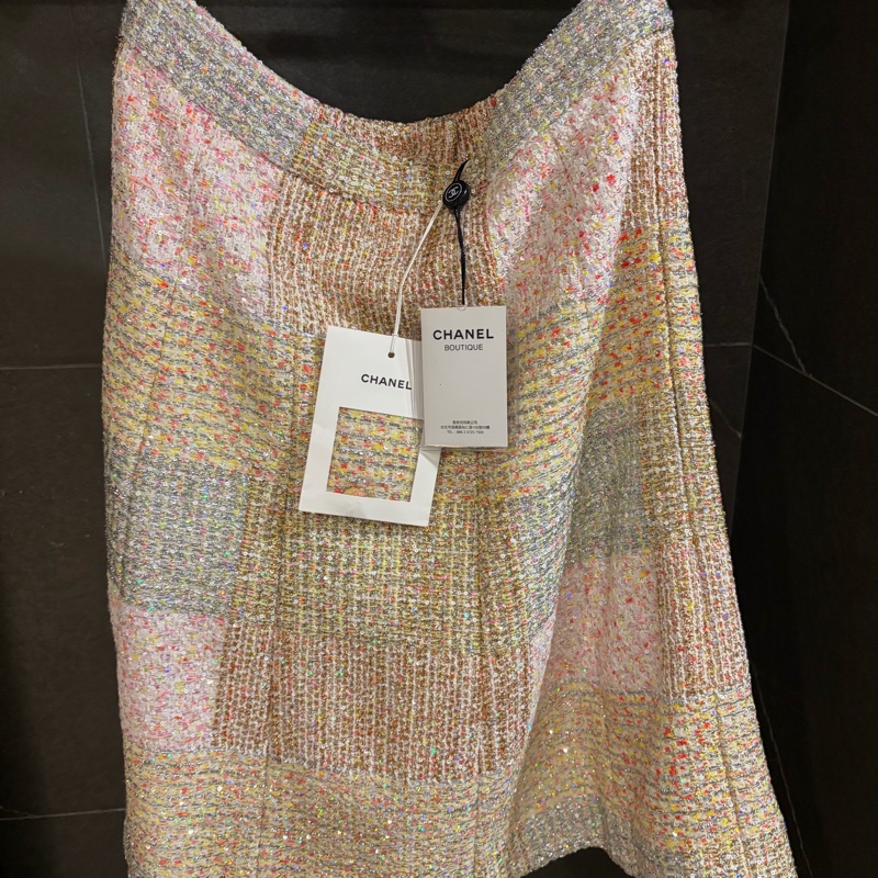 Chanel高訂系列毛呢刺繡亮片套裝-7