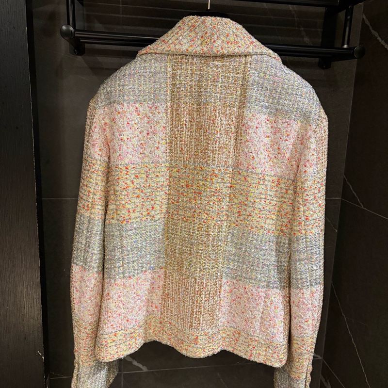 Chanel高訂系列毛呢刺繡亮片套裝-11