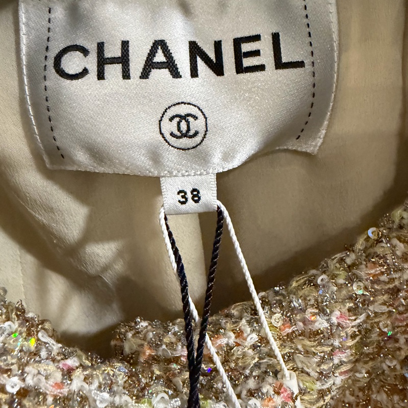 Chanel高訂系列毛呢刺繡亮片套裝-14