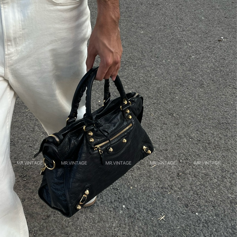 🏷️ Balenciaga 黑金機車包-1