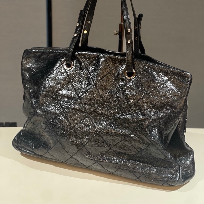 Chanel  黑銀大tote 托特 14開-3