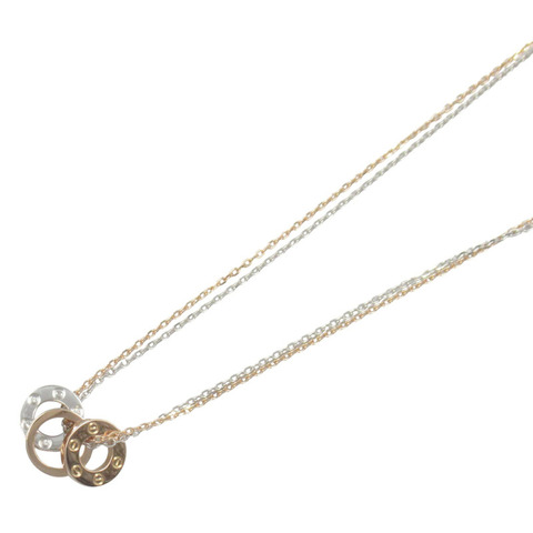 18K玫瑰金/18K白金 鑽石 Love 項鍊【Cartier 卡地亞】 B7219700