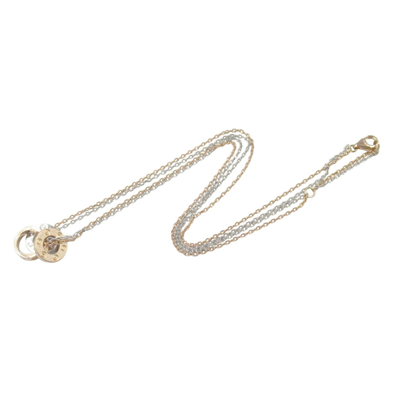 18K玫瑰金/18K白金 鑽石 Love 項鍊【Cartier 卡地亞】 B7219700-1