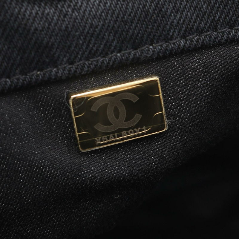 黒色 單寧布 Mood Hobo 肩背包【CHANEL 香奈兒】-4