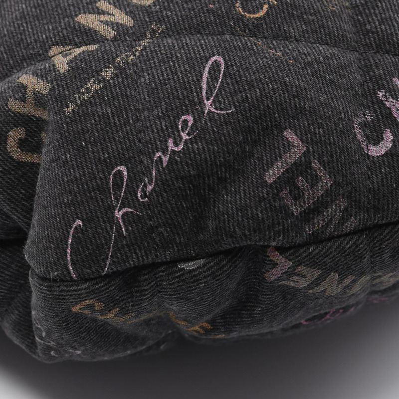 黒色 單寧布 Mood Hobo 肩背包【CHANEL 香奈兒】-7