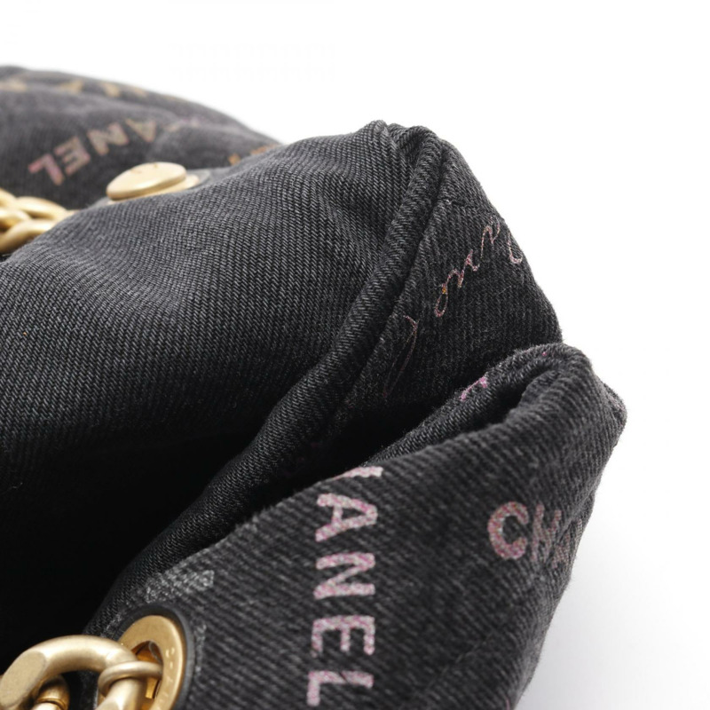 黒色 單寧布 Mood Hobo 肩背包【CHANEL 香奈兒】-8