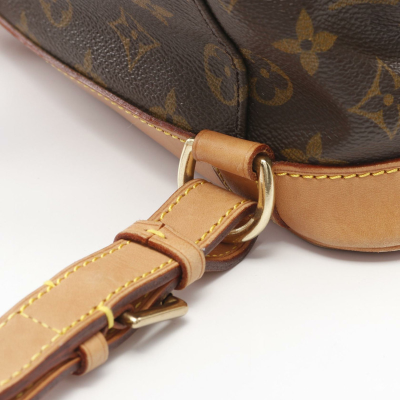 棕色 原花 帆布 Montsouris MM 後背包【LOUIS VUITTON LV 路易威登】 M51136-7