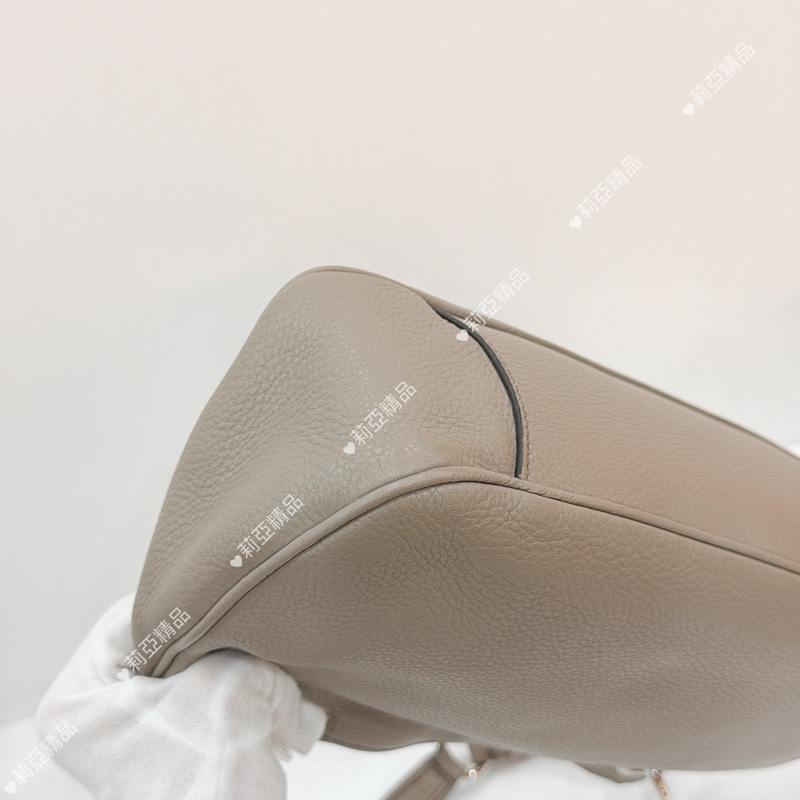 莉亞精品♡ Prada 手提包大象灰 二手美包-10