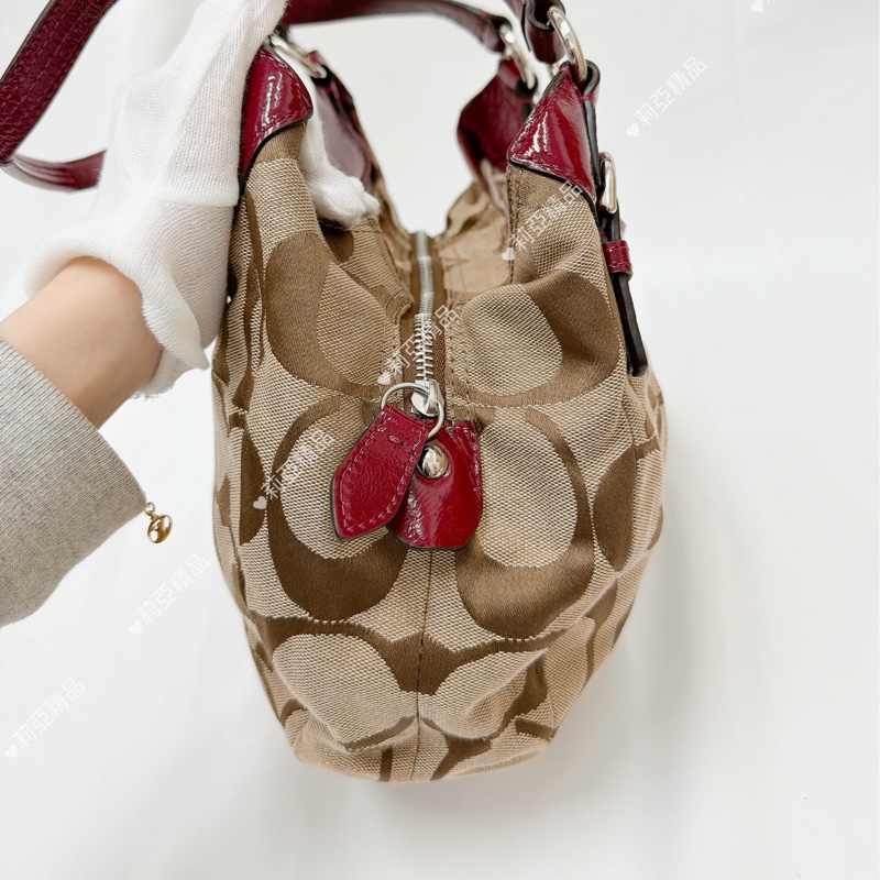 莉亞精品♡ Coach 老花手提包 二手美包-5